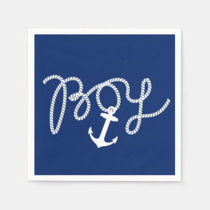 Baby Boy Nautical Anchor Baby shower Servetten