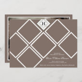 Baby Boy Neutraal foto Monogram Aankondiging (Voorkant / Achterkant)