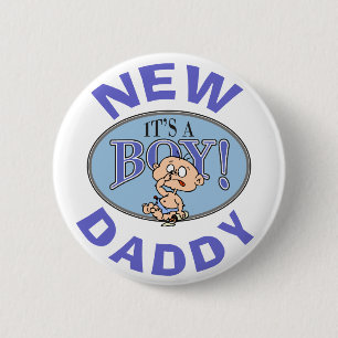 Baby Boy New papa Ronde Button 5,7 Cm