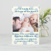 Baby Boy Nieuwe Aankomst Aankondiging (Staand voorkant)