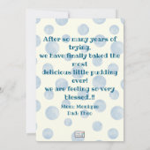 Baby Boy Nieuwe Aankomst Aankondiging (Achterkant)