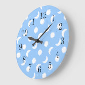 Baby Boy Nursery Lowprijsed Sun Moon Blue Grote Klok (Hoek)