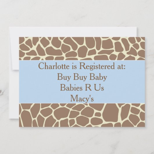 Baby Boy Oerwoud Baby shower Uitnodiging (Achterkant)