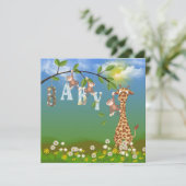 Baby Boy Oerwoud Shower Kaart (Staand voorkant)