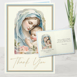 Baby Boy of Girl Religieuze Katholieke Dank u wel Kaart