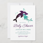 Baby Boy Orca Invitation (Devant)