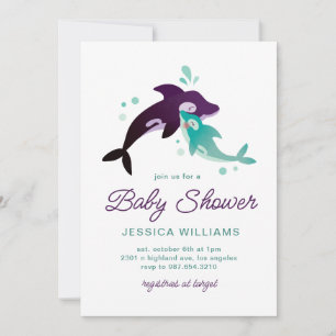 Baby Boy Orca Uitnodiging