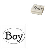 Baby Boy Oval Rubberstempel (Gestempeld)