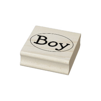 Baby Boy Oval Rubberstempel