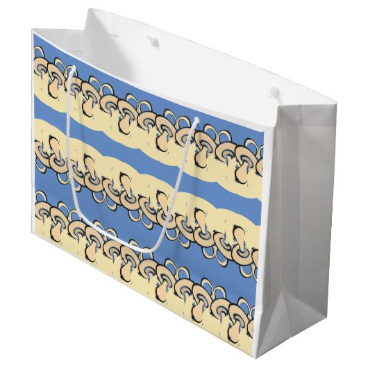 Baby Boy Pacifier Abstract Groot Cadeauzakje (Voorkant Gekanteld)