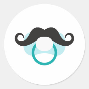 Baby Boy Pacifier Ronde Sticker