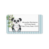 Baby Boy Panda, strepen Etiket (Voorkant)