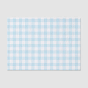 Baby Boy Pastel Blue Gingham Pset Tissuepapier