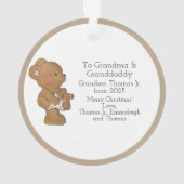 Baby Boy Photo Teddy Bear Grand-Parent (dos)