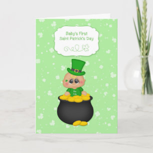 Baby Boy, Pietje van Goud, 1e St. Patrick's Day Kaart