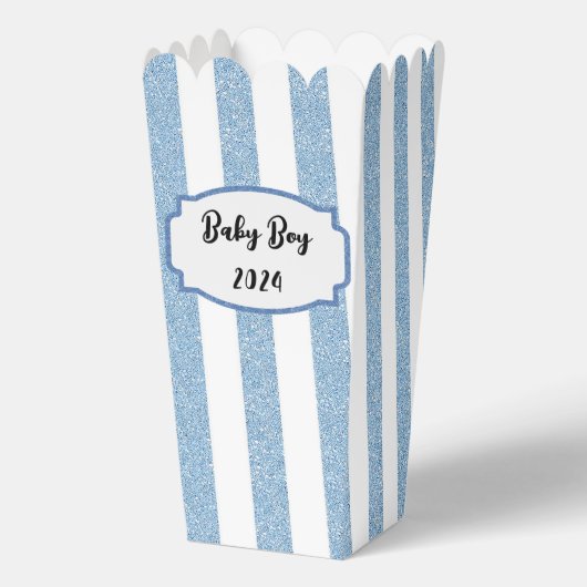 Baby Boy Popcorn Box Favoriete Box Bedankdoosjes (Voorkant)