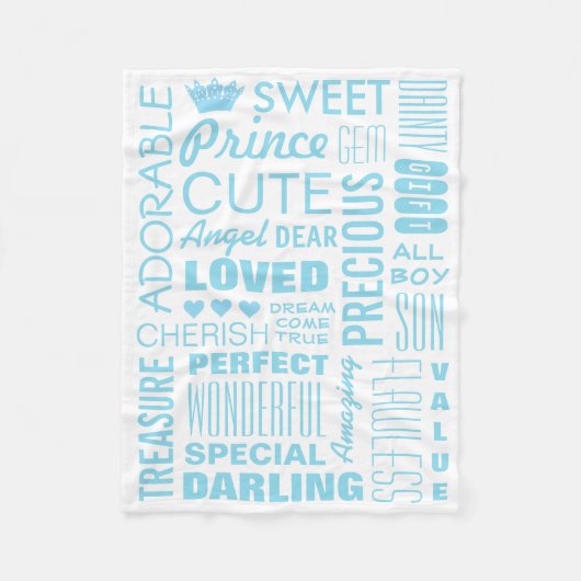 Baby Boy Princely Fleece Blanket (Voorkant)