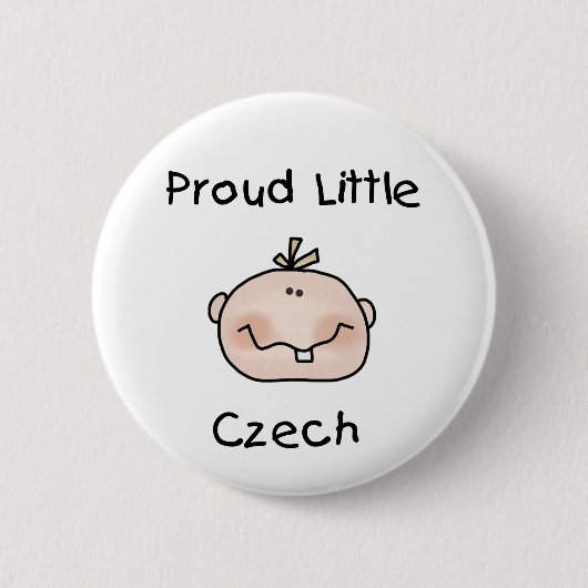 Baby Boy Proud Czech Ronde Button 5,7 Cm (Voorkant)