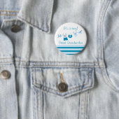 Baby Boy Proud Grandmoeder Blue Clothes Button (In situ)