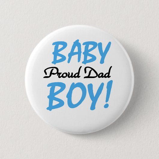 Baby Boy Proud Pap Ronde Button 5,7 Cm (Voorkant)