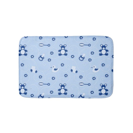 Baby-boy Quilt Pattern Badmat (Voorkant)