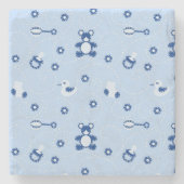 Baby-boy Quilt Pattern Stenen Onderzetter (Voorkant)