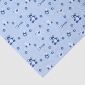 Baby-boy Quilt Pattern Tissuepapier (Detail)