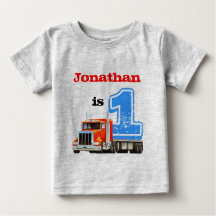 Baby Boy Red Flat Bed Truck 1e verjaardag