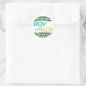 Baby Boy ronde gunst stickers (Tas)