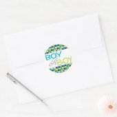 Baby Boy ronde gunst stickers (Envelop)