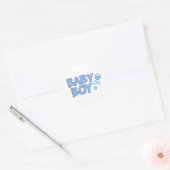 Baby Boy Ronde Sticker (Envelop)