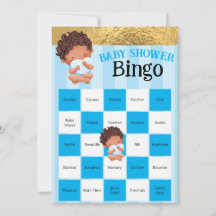 Baby Boy Roze en Goud Baby shower Bingo spel