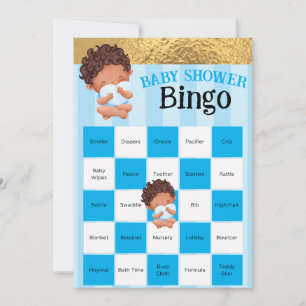 Baby Boy Roze en Goud Baby shower Bingo spel