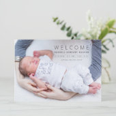 Baby Boy Russell Birth Announement (Staand voorkant)