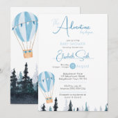 Baby Boy Rustic-avontuur babydouche-uitnodiging Kaart (Voorkant / Achterkant)