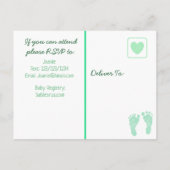 Baby Boy Sage Green Baby shower Invitation (Dos)
