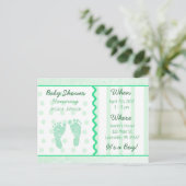 Baby Boy Sage Green Baby shower Invitation (Debout devant)
