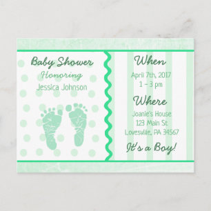 Baby Boy Sage Green Baby shower Uitnodiging