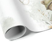 Baby Boy Script Hunter Teddy Bear Baby shower Cadeaupapier (Rol Hoek)