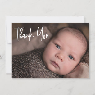 Baby Boy Shower Aangepast Dank je geboorte Bedankkaart
