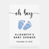 Baby Boy Shower Blue Feet Welcome (Recto)