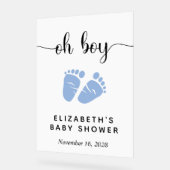 Baby Boy Shower Blue Feet Welcome (Angle)