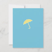 Baby Boy Shower Blue Umbrella Invitation (Dos)