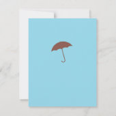 Baby Boy Shower Blue Umbrella Invitation (Dos)