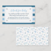 Baby Boy Shower Card Apportez une carte de livre (Devant / Derrière)
