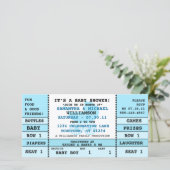Baby Boy Shower Concert Billet Invitation Card (Debout devant)