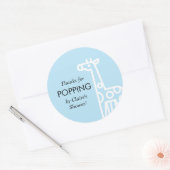 Baby Boy Shower Favor Sticker - Giraffe Thema (Envelop)