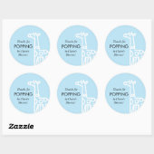Baby Boy Shower Favor Sticker - Giraffe Thema (Vel)