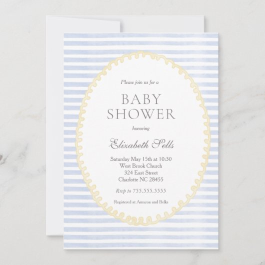 Baby Boy Shower Invitation (Devant)
