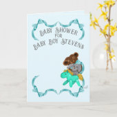 Baby Boy Shower Invitation Card (Fleur jaune)